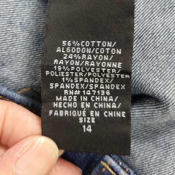 1822 jeans size 14 EUC cool-looking front patch pockets - Picture 5 of 9